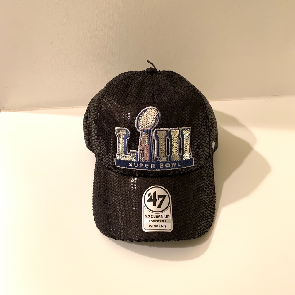 Super Bowl 53 LIII Sequin hat Patriots Rams